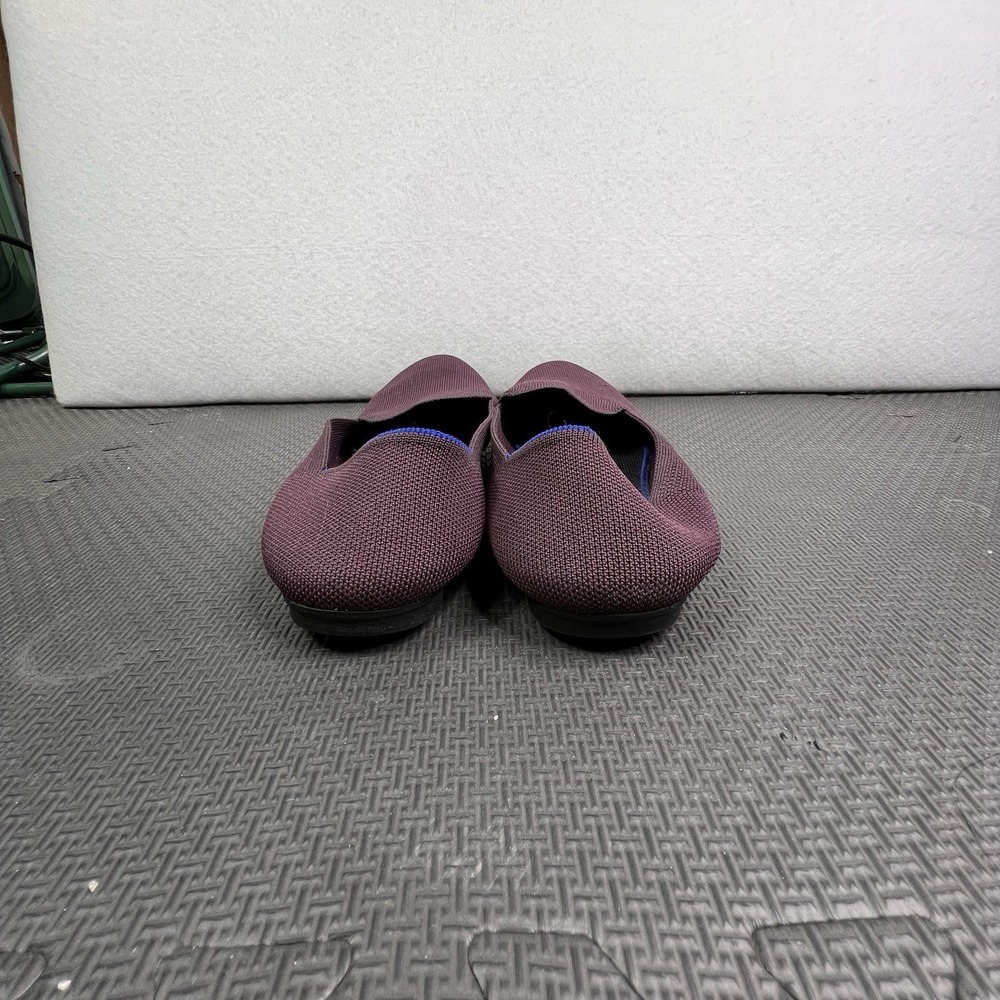 Rothy's The Driver Flats W11 Burgundy Purple Knit Loafers Recycled Comfortable - Picture 5 of 11